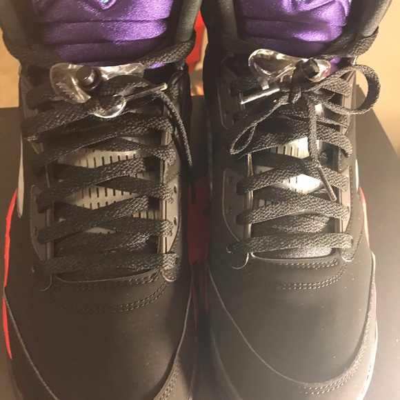 retro 5 top 3 on feet